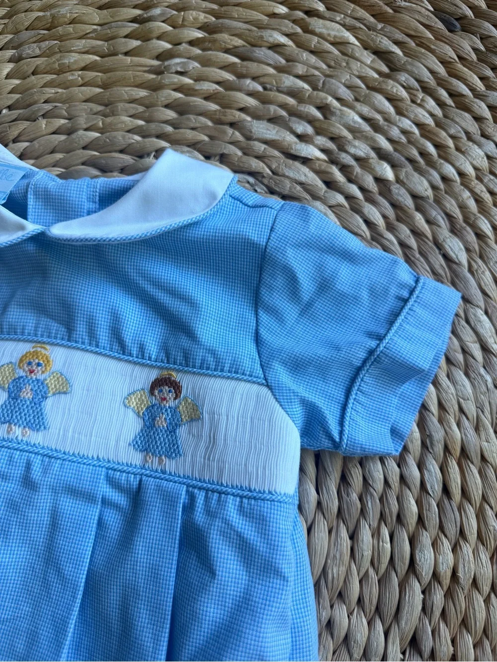 Petit Bebe Angel Smocked Bubble
